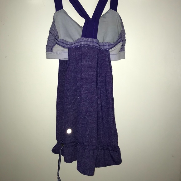 Purple Lululemon Athletic Tank  w/ Sports Bra - Picture 4 of 6
